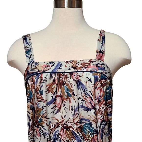 Vintage 60s 70's Ladies Sundress Sz 12 Made in USA Sleeveless Adjustable Straps - Picture 8 of 16